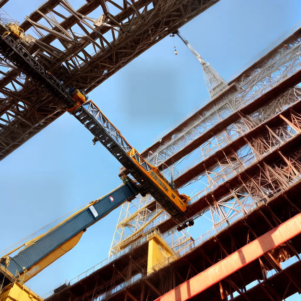construcao viga aco guindaste