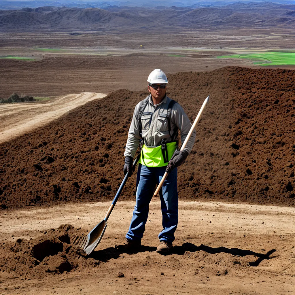 terreno nivelado trabalho sol brilhante