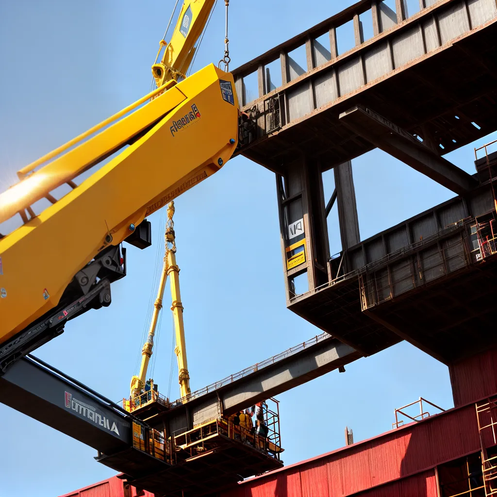 estrutura metalica construcao guindaste