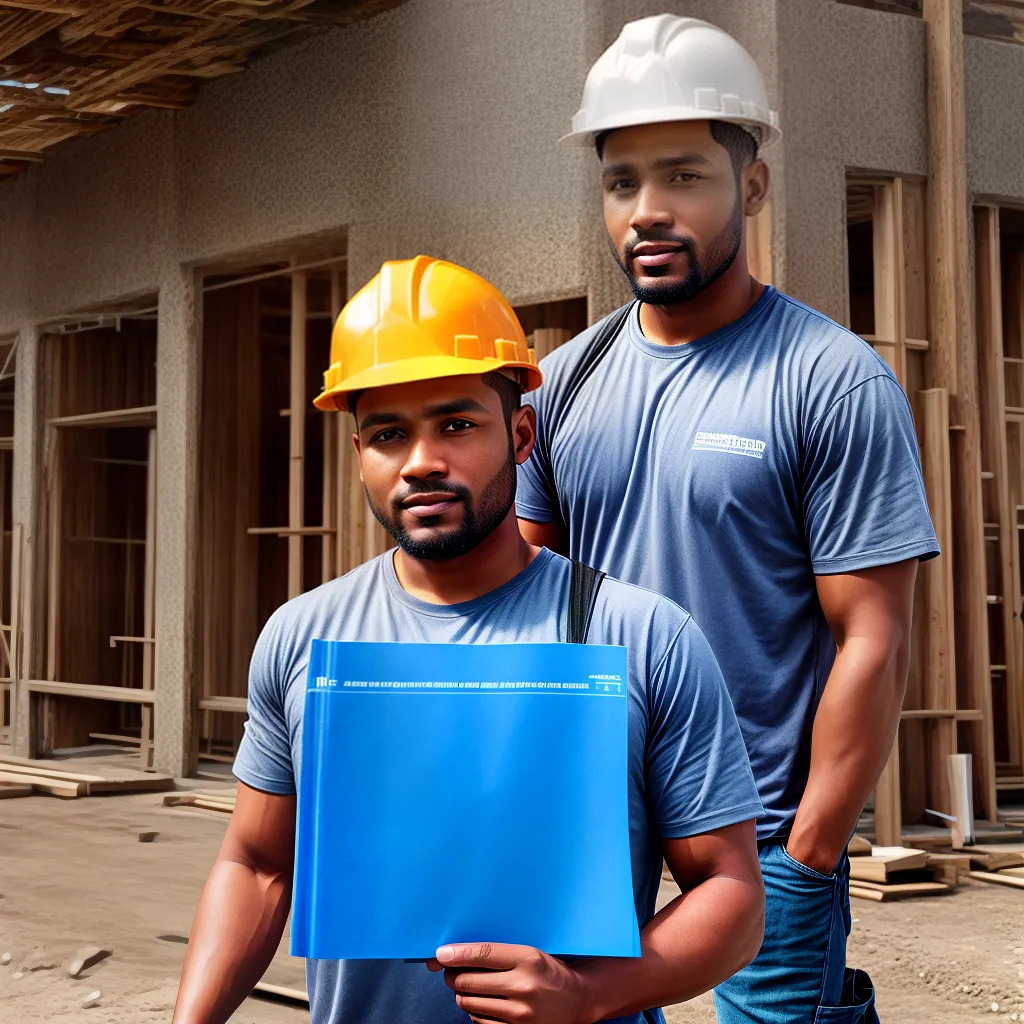 trabalhador construcao azul imovel economia