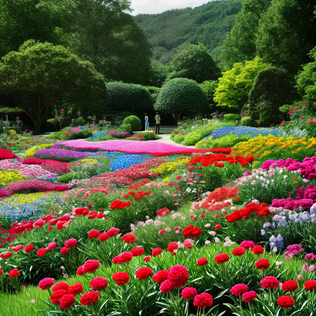 jardim colorido maos ajuda cravos