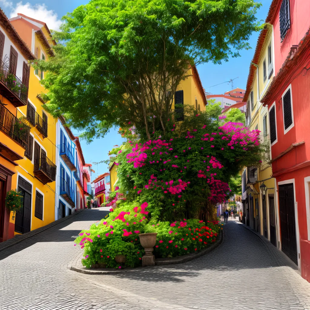 ruas coloridas funchal madeira mercado ruas coloridas funchal madeira mercado