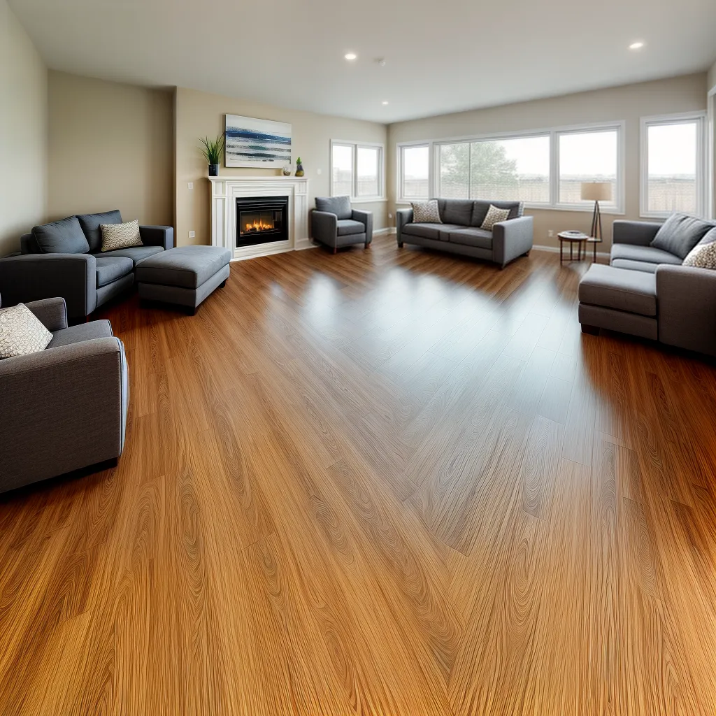 sala moderna piso laminado elegante