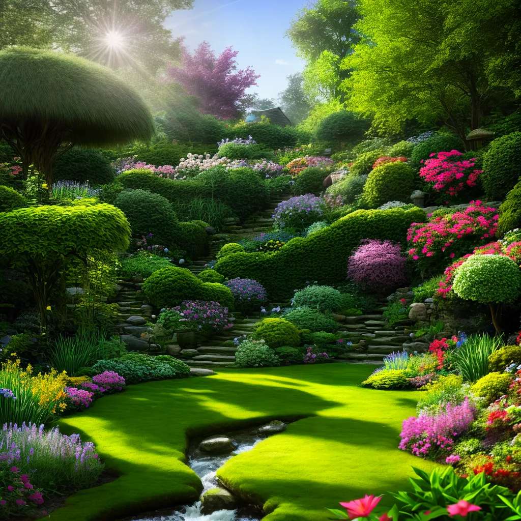 jardim fadas cogumelos magico