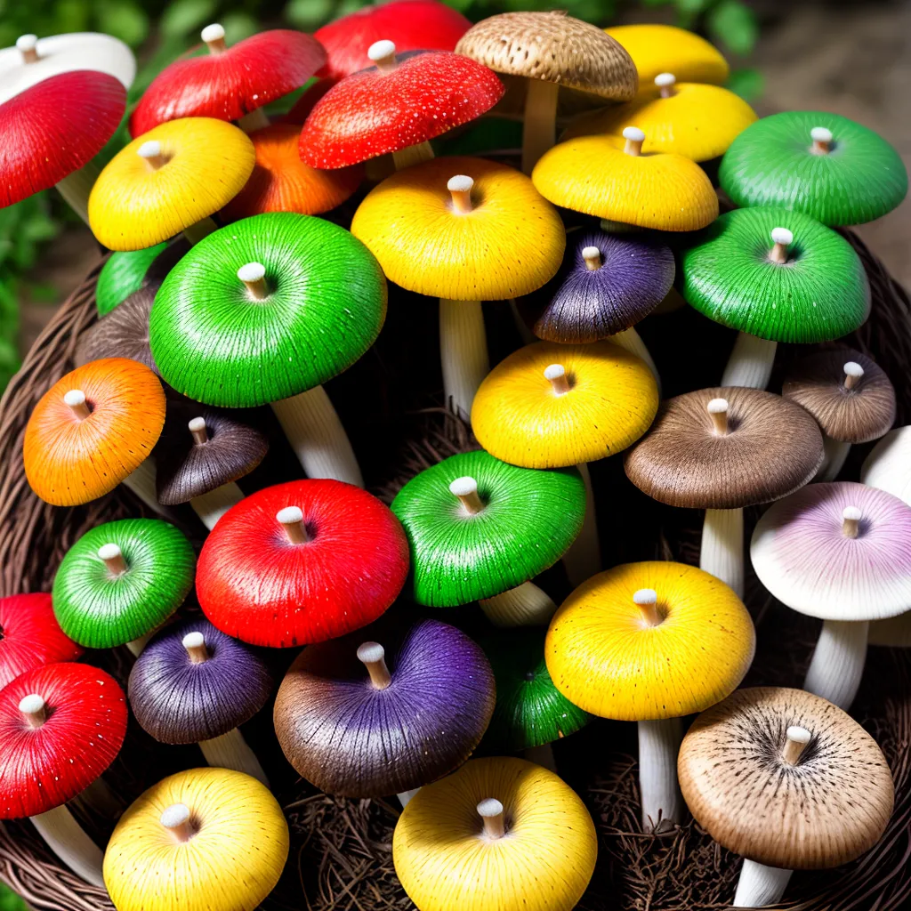 cogumelos coloridos cesta cultivo iniciantes