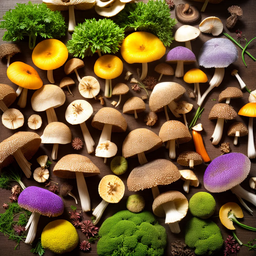 cogumelos exoticos diversidade formas cores