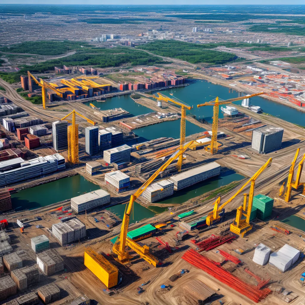 canteiro obras construcao crescimento