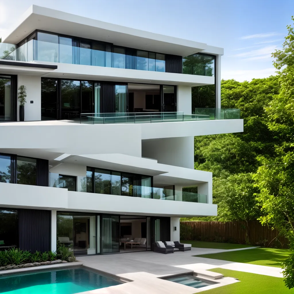 casa moderna jardim piscina