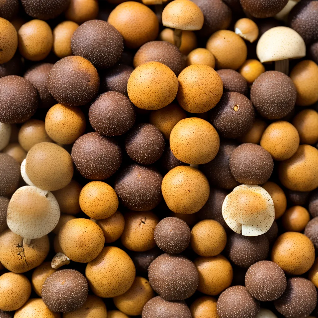 cogumelos colheita cores vibrantes
