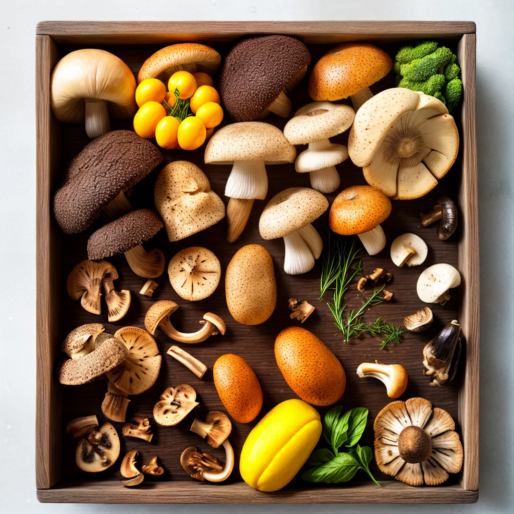 cogumelos variedades caixa madeira 3