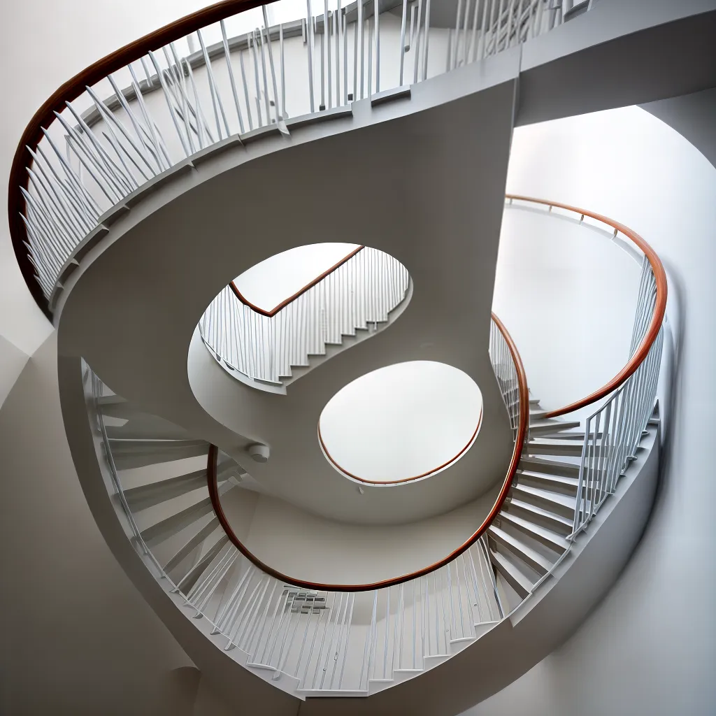 escada caracol moderna construcao