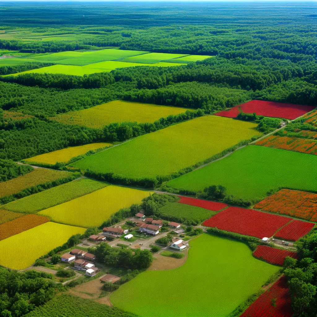 fazenda cogumelos coloridos ambiente sereno