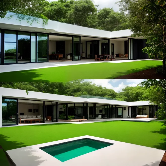 casa moderna paisagem verde sustentavel casa moderna paisagem verde sustentavel