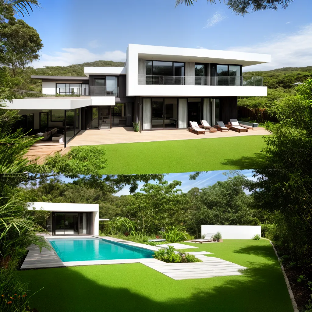 casa moderna jardim sustentavel