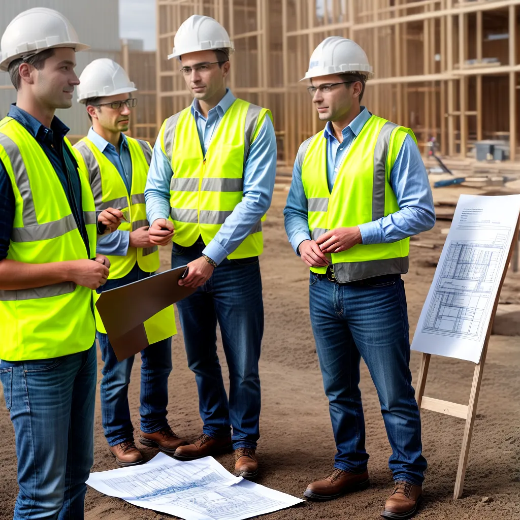 engenheiros construcao vestimenta seguranca
