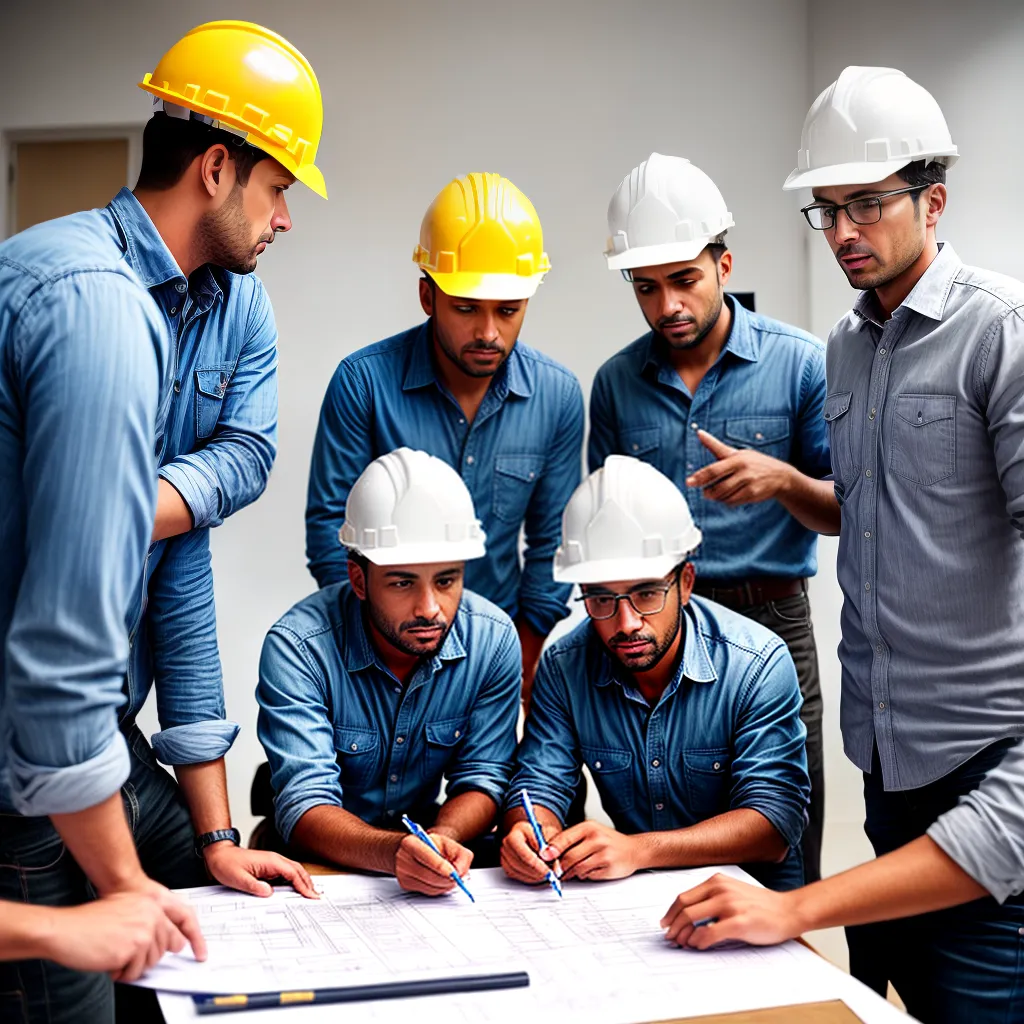 arquitetos engenheiros discussao plantas construcao