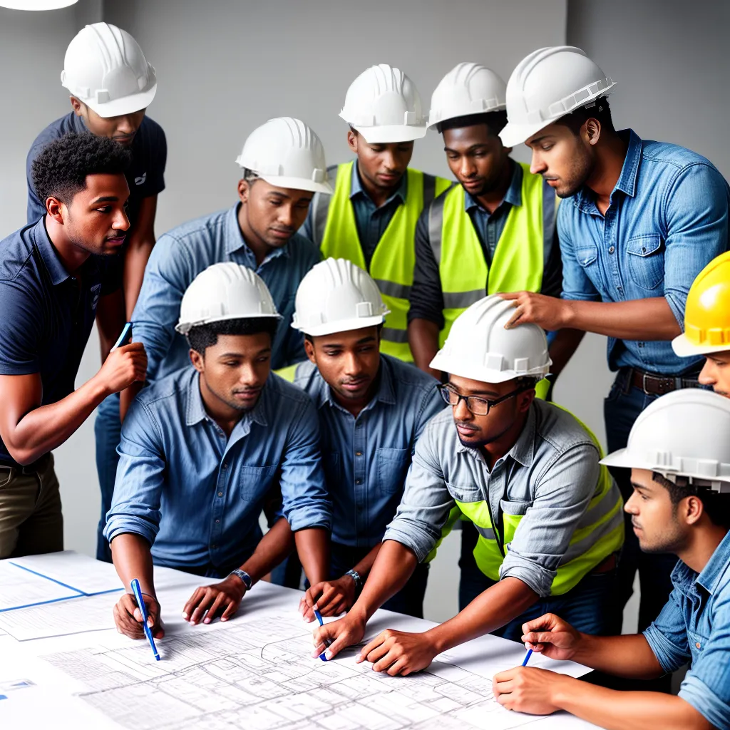 engenheiros diversos discussao projeto construcao