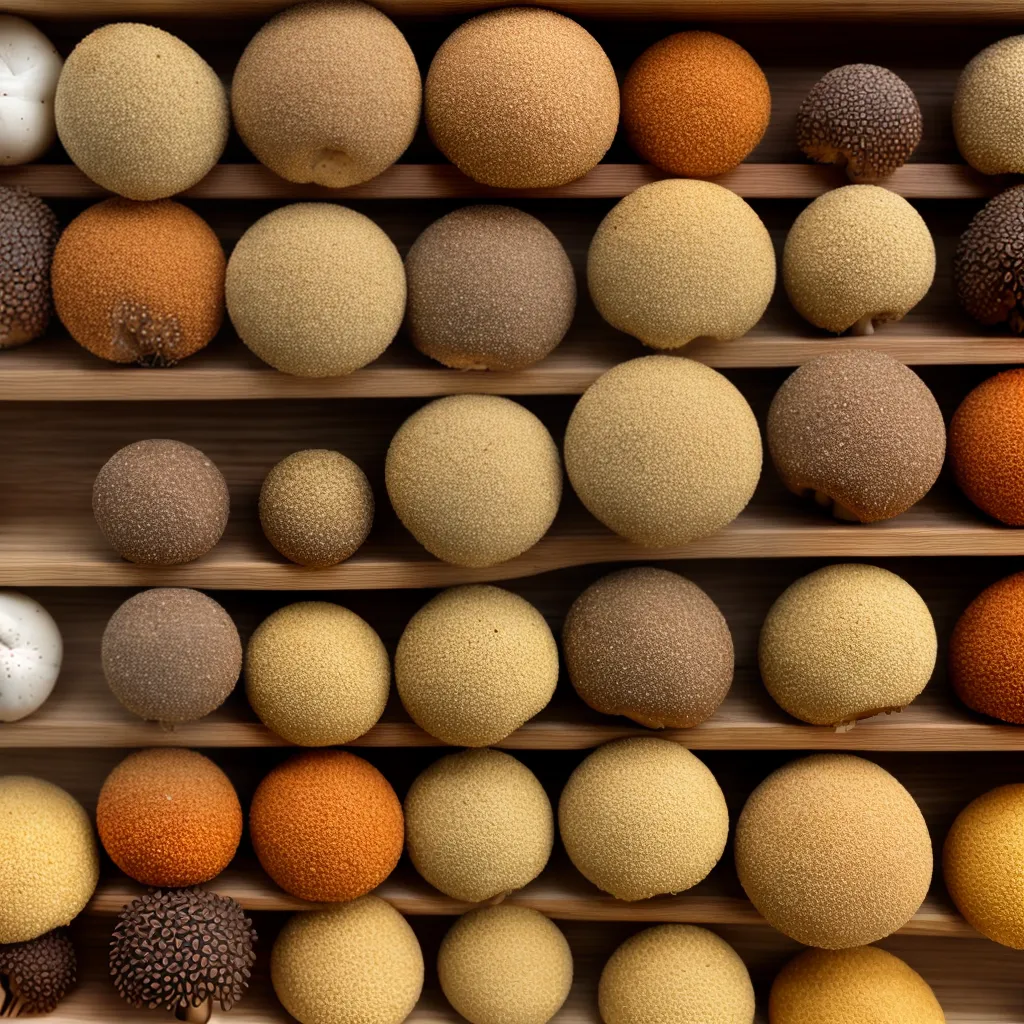 prateleira cogumelos coloridos rotulados prateleira cogumelos coloridos rotulados