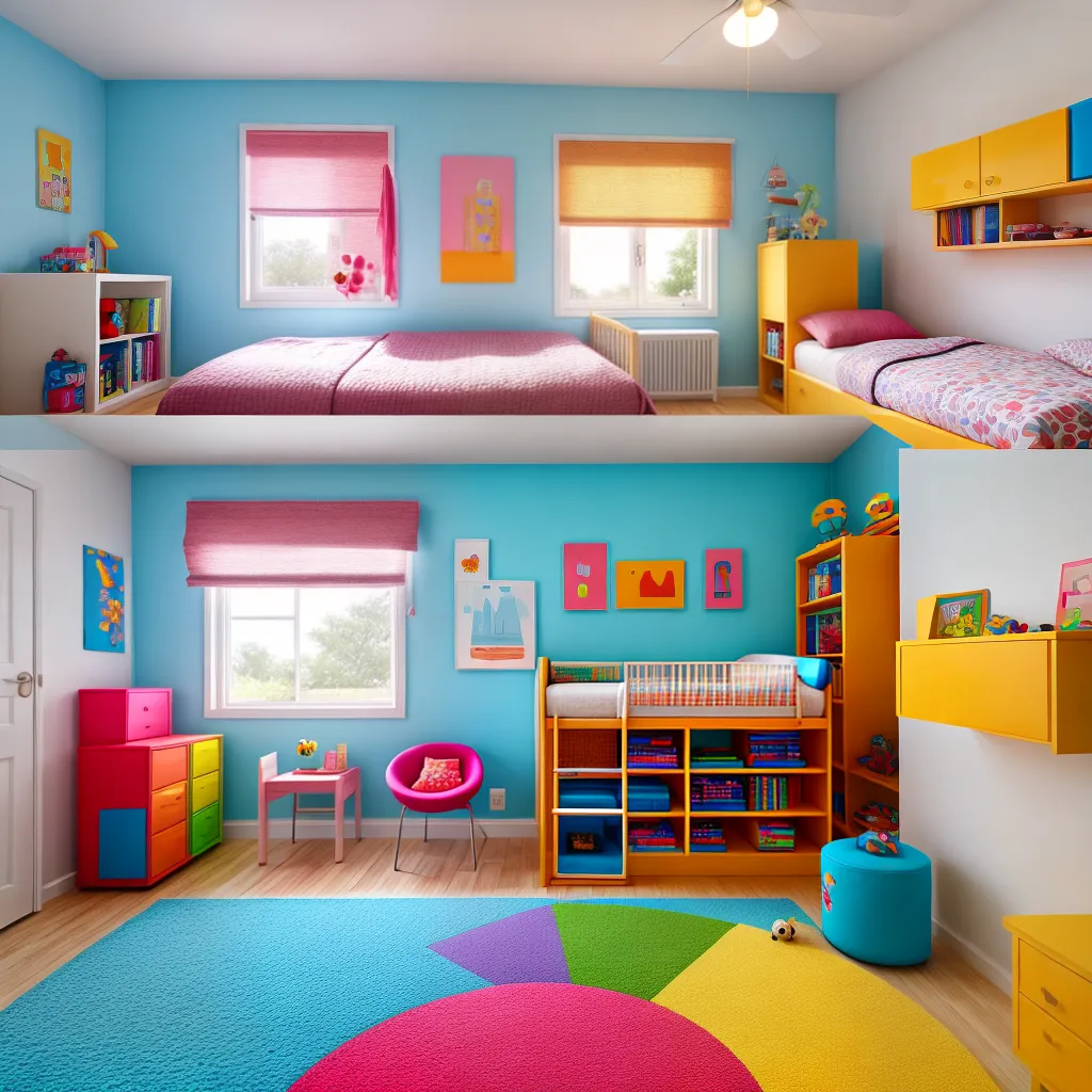quarto infantil colorido seguro