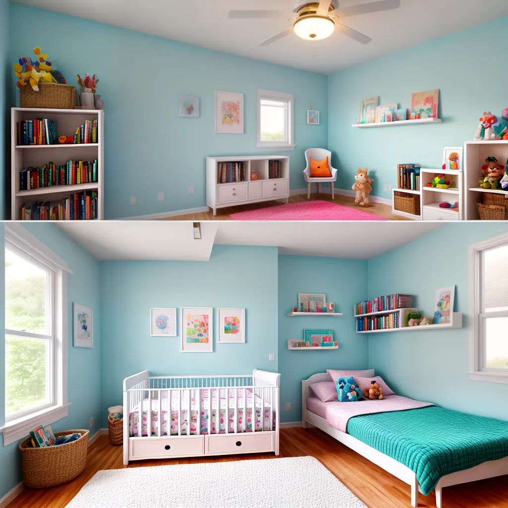 quarto infantil colorido decorado seguro