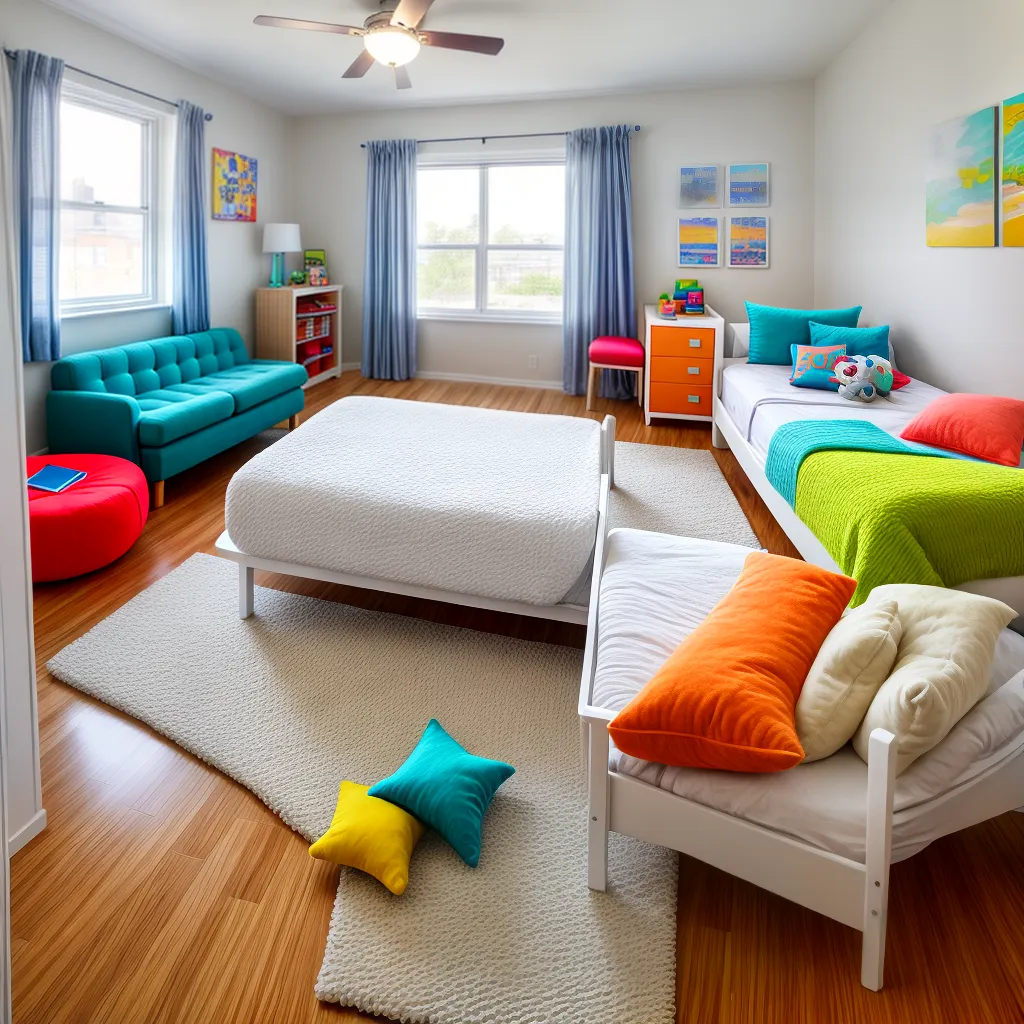 quarto infantil colorido seguro confortavel