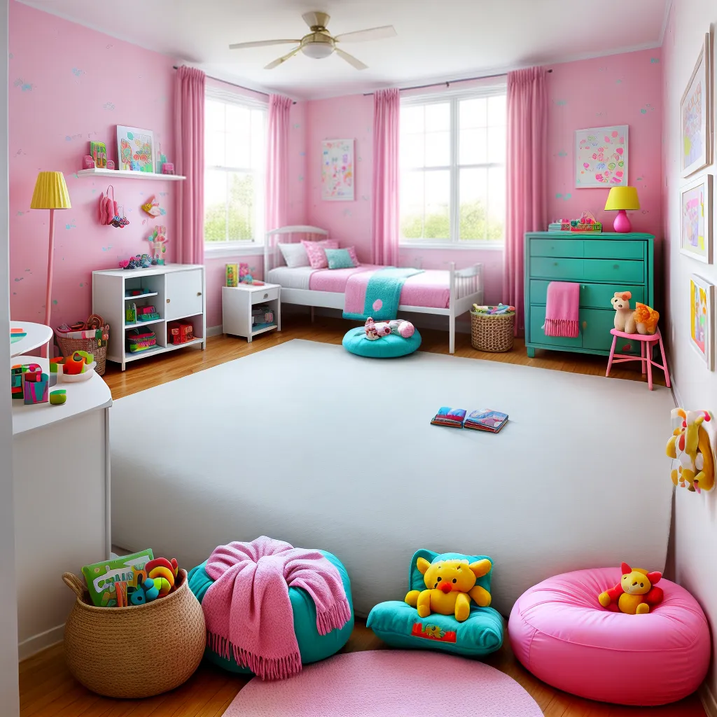 quarto infantil colorido animais brinquedos 1