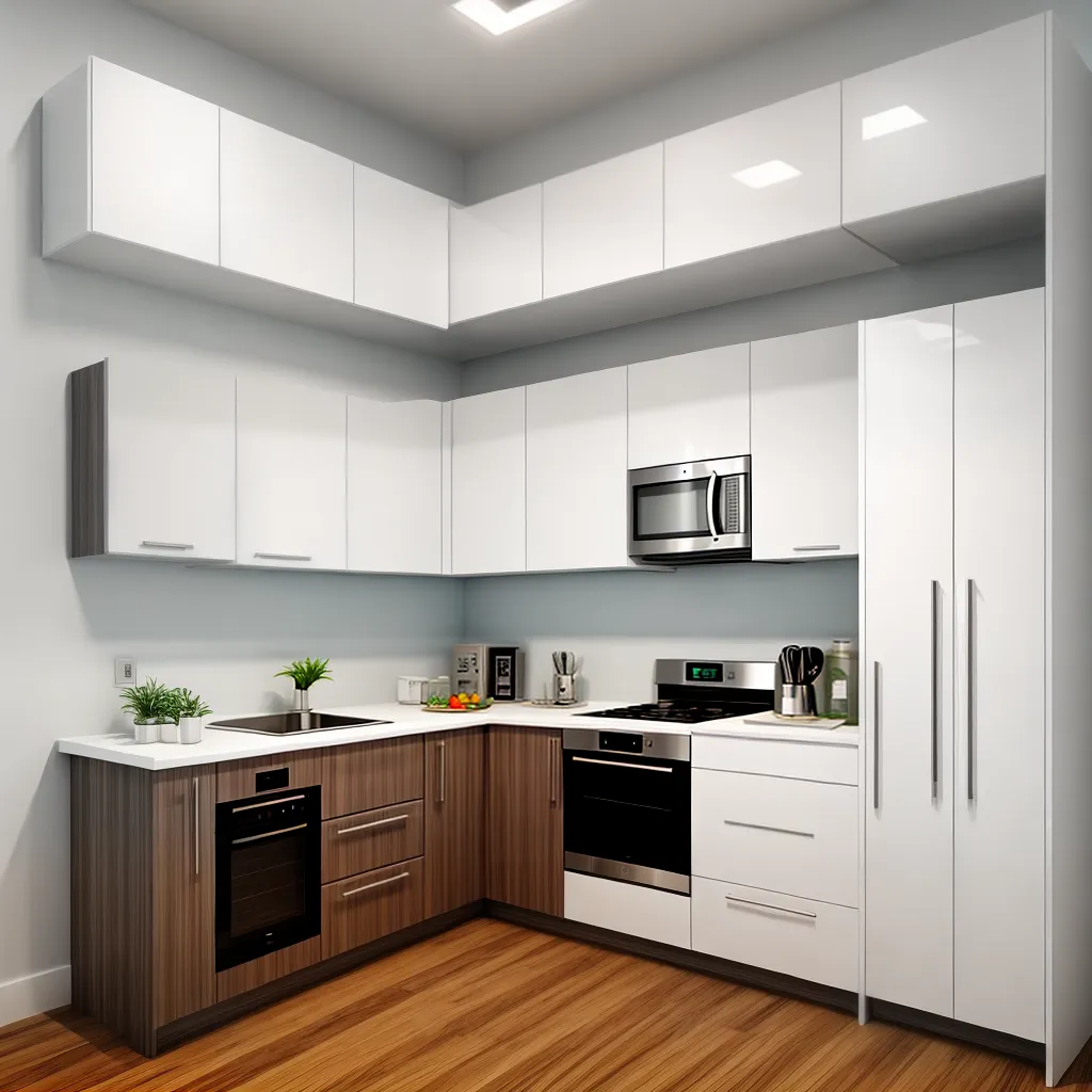 cozinha modular compacta armazenamento funcional
