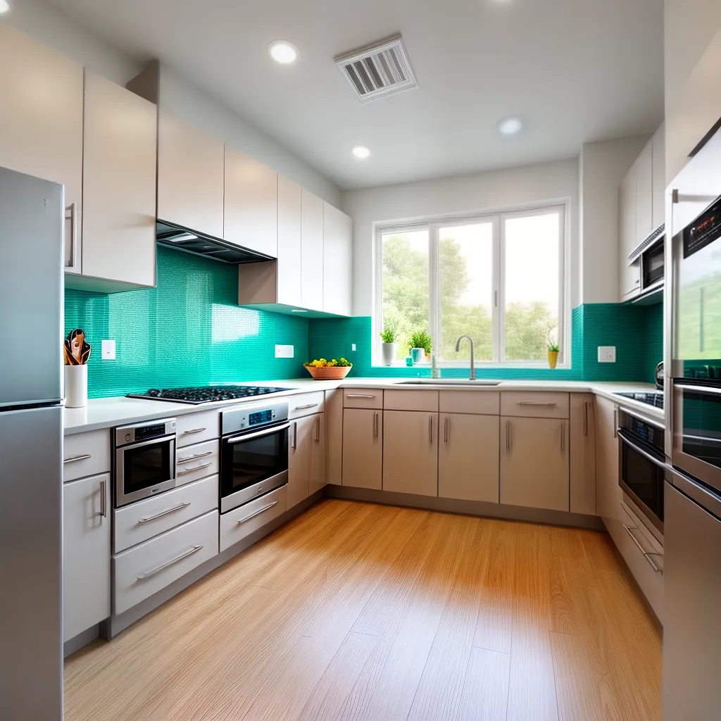 cozinha modular design mosaico colorido