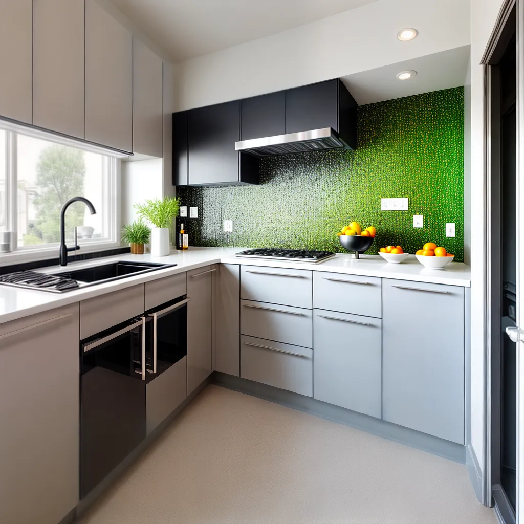 cozinha moderna armarios mosaico