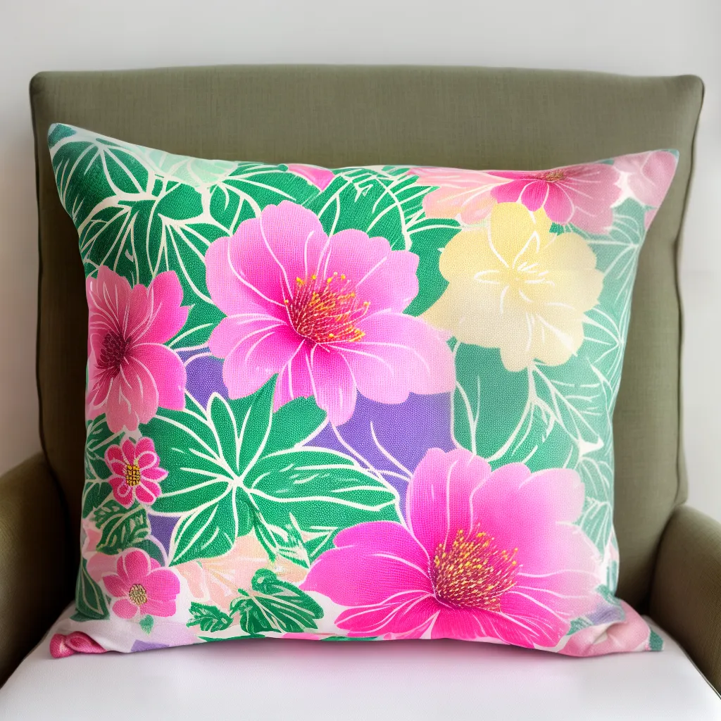 almofada floral estampada suave almofada floral estampada suave
