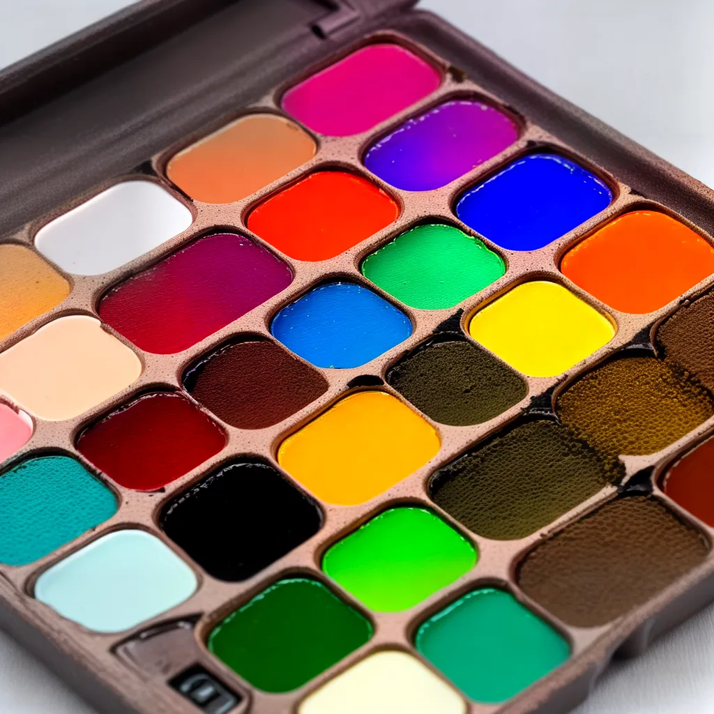 paleta cores oleo artista pincel