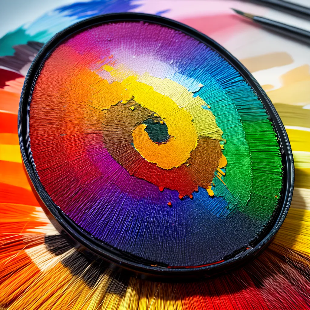 pintura a oleo paleta cores vibrantes