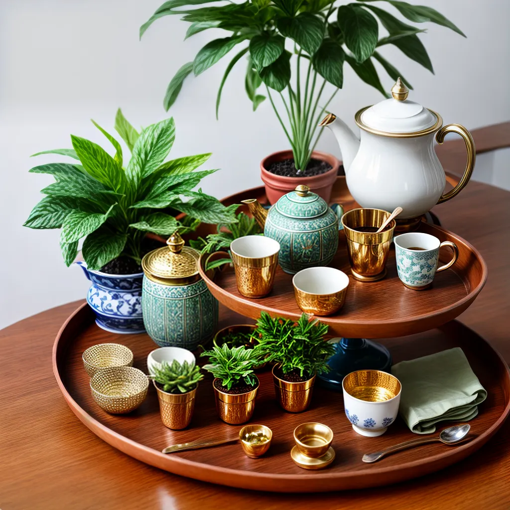 bandeja decorativa plantas velas cha bandeja decorativa plantas velas cha