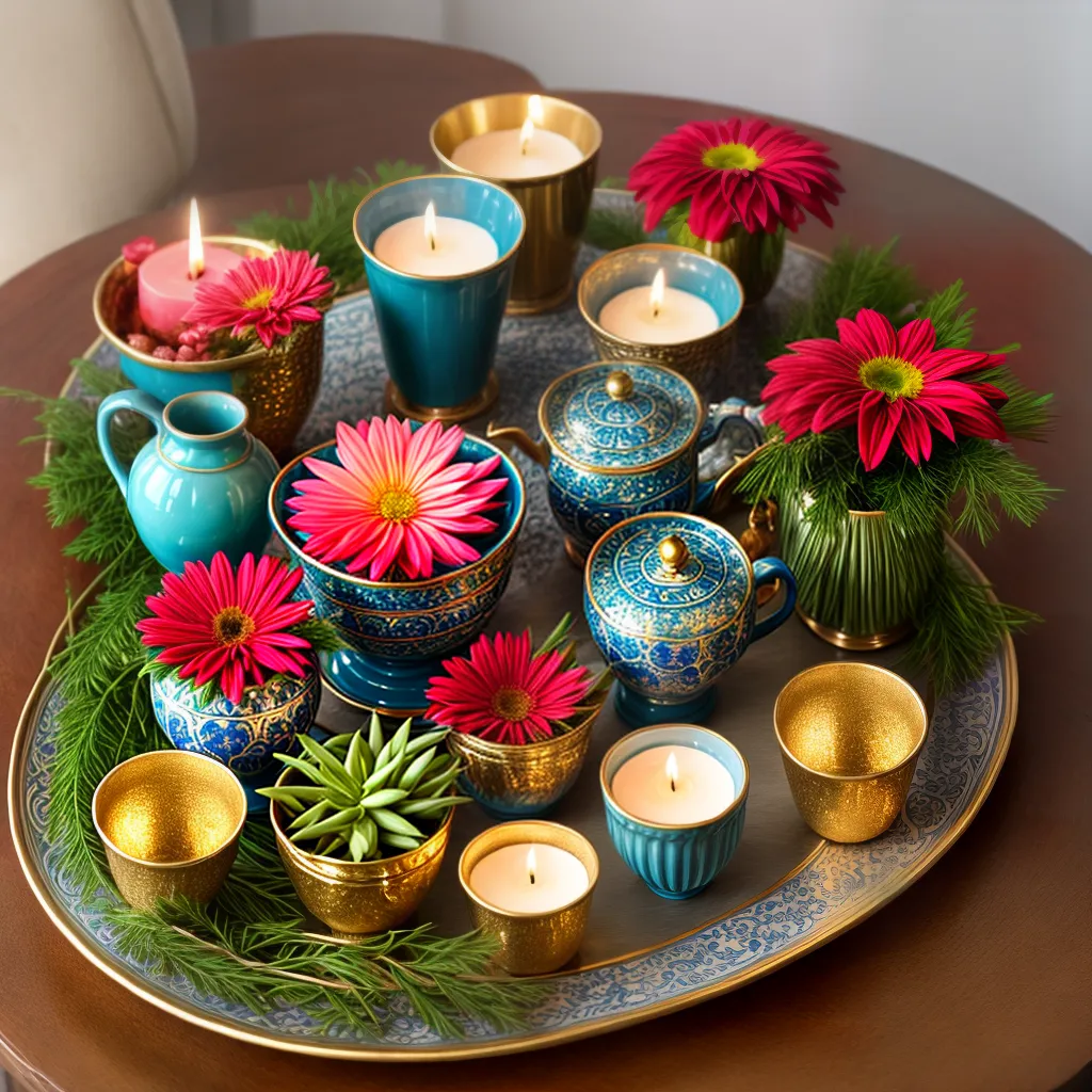 bandeja decorada plantas velas fadas bandeja decorada plantas velas fadas