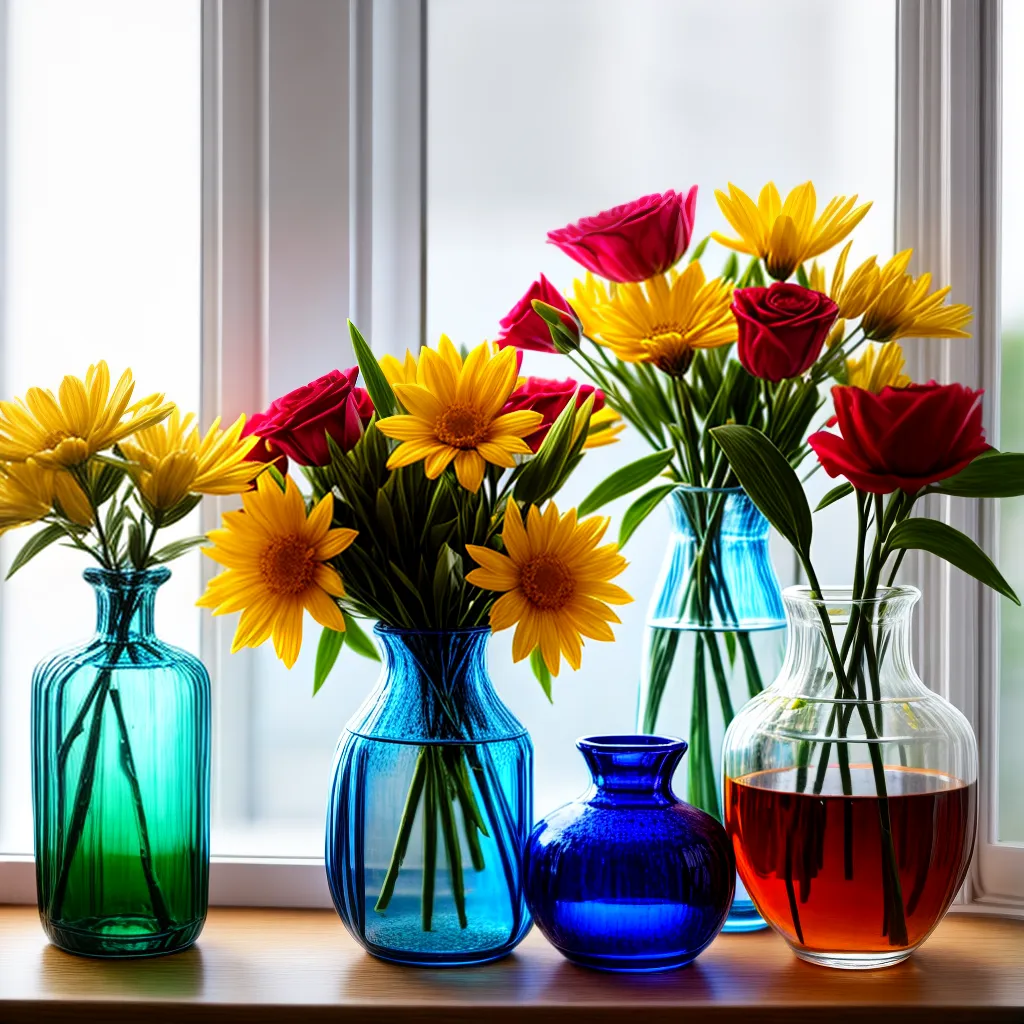 vaso vidro colorido janela sol