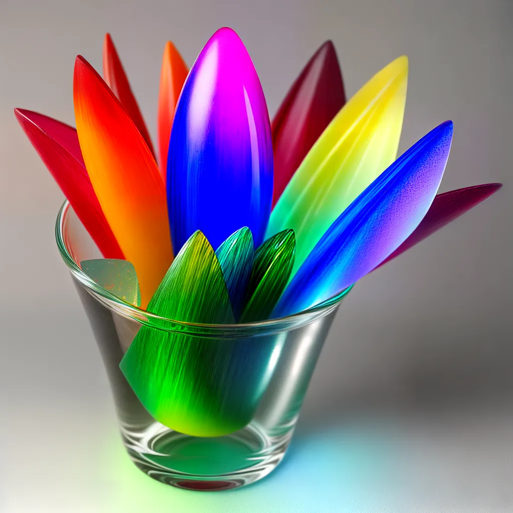 vaso colorido pintura brilho