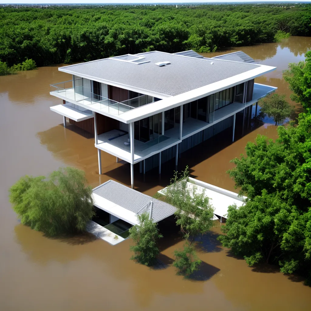 casa moderna resistente inundacao