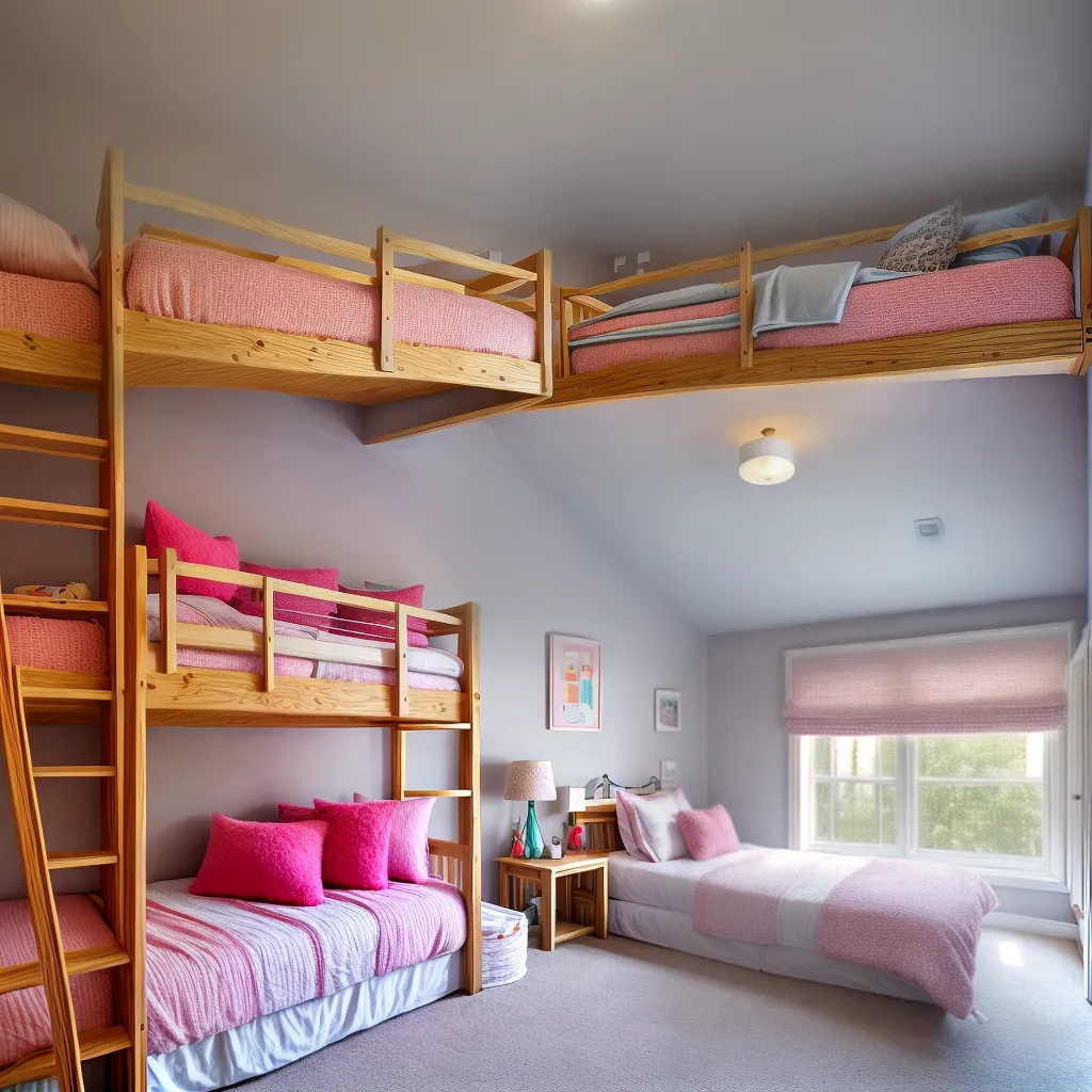 quarto triplo beliche madeira fofo