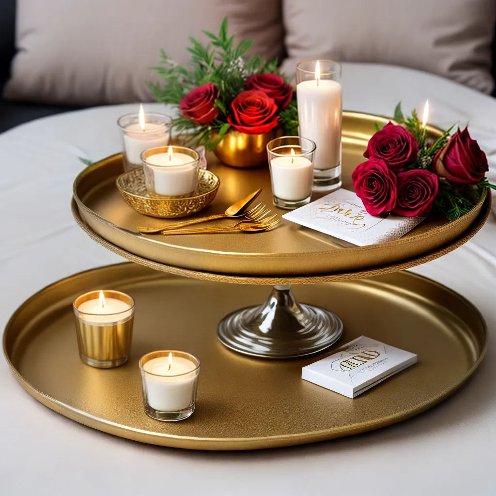 bandeja decorada flores velas luzes bandeja decorada flores velas luzes