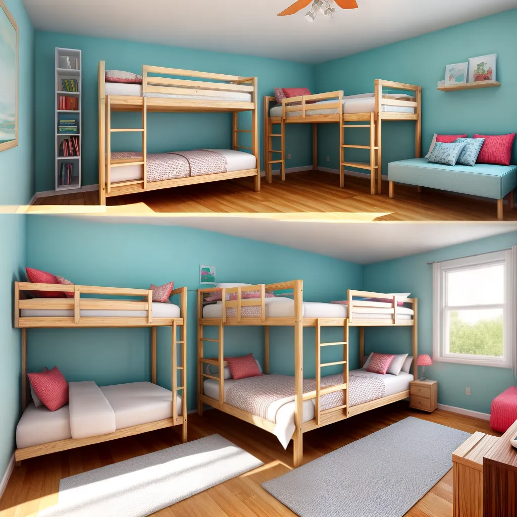 quarto triplo beliche trellis colorido