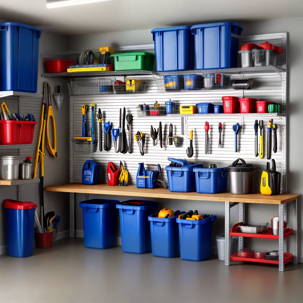 garagem organizada ferramentas armazenamento