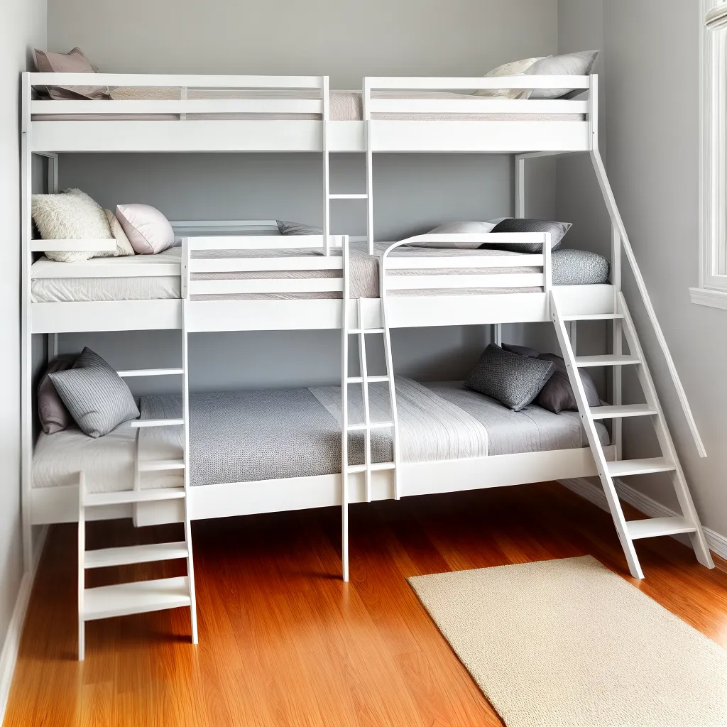 quarto moderno cama trellis escadas