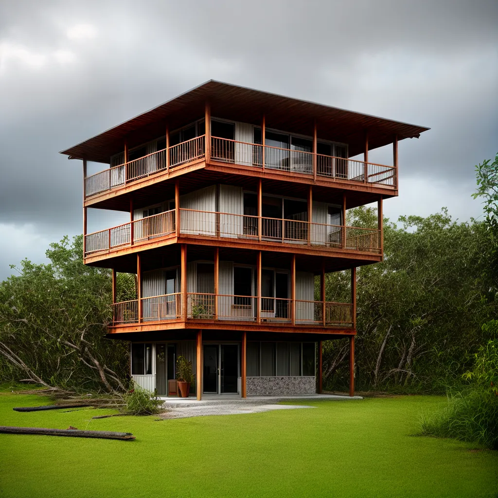 casa resistente furacao paisagem preparada