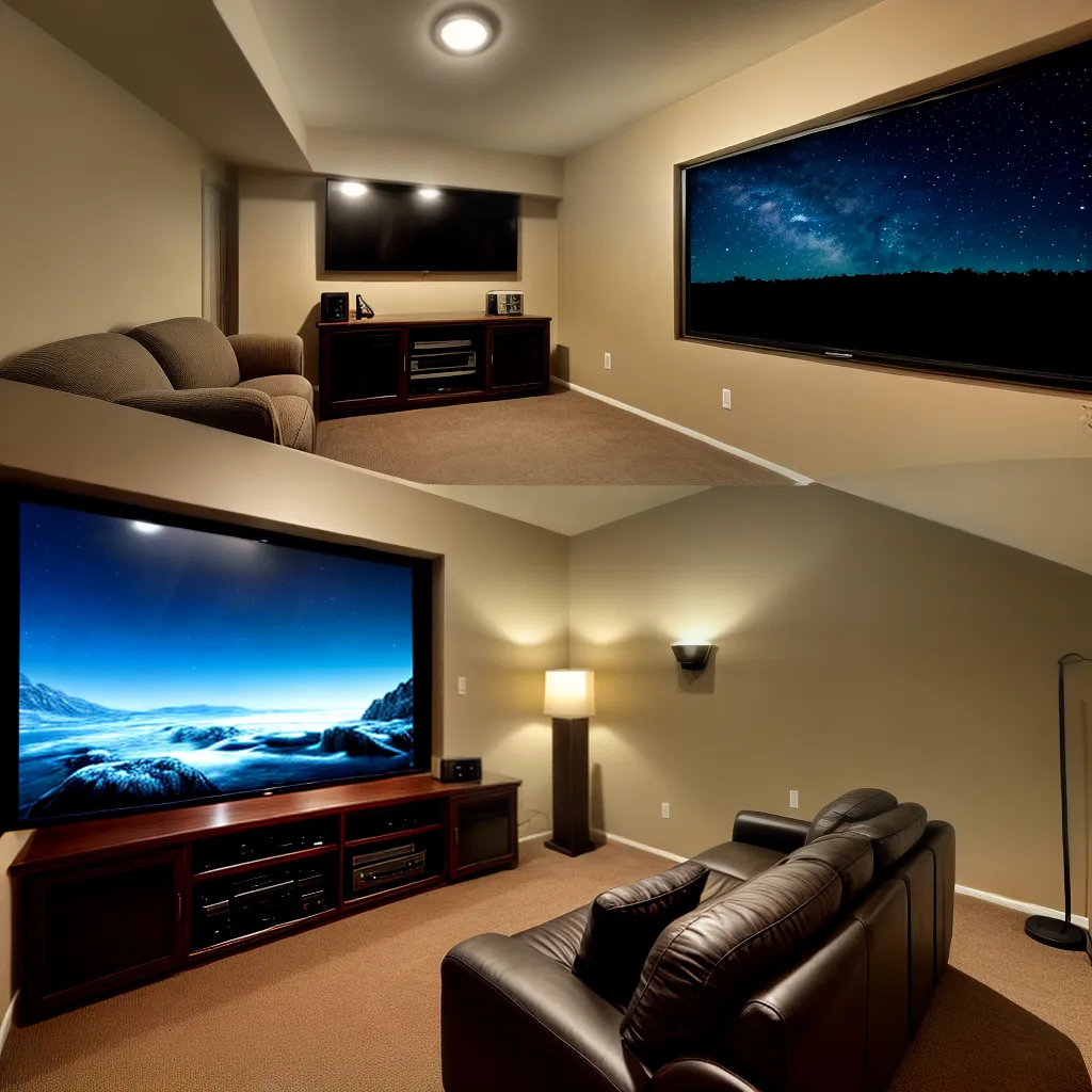 home theater ambiente acolhedor iluminacao led