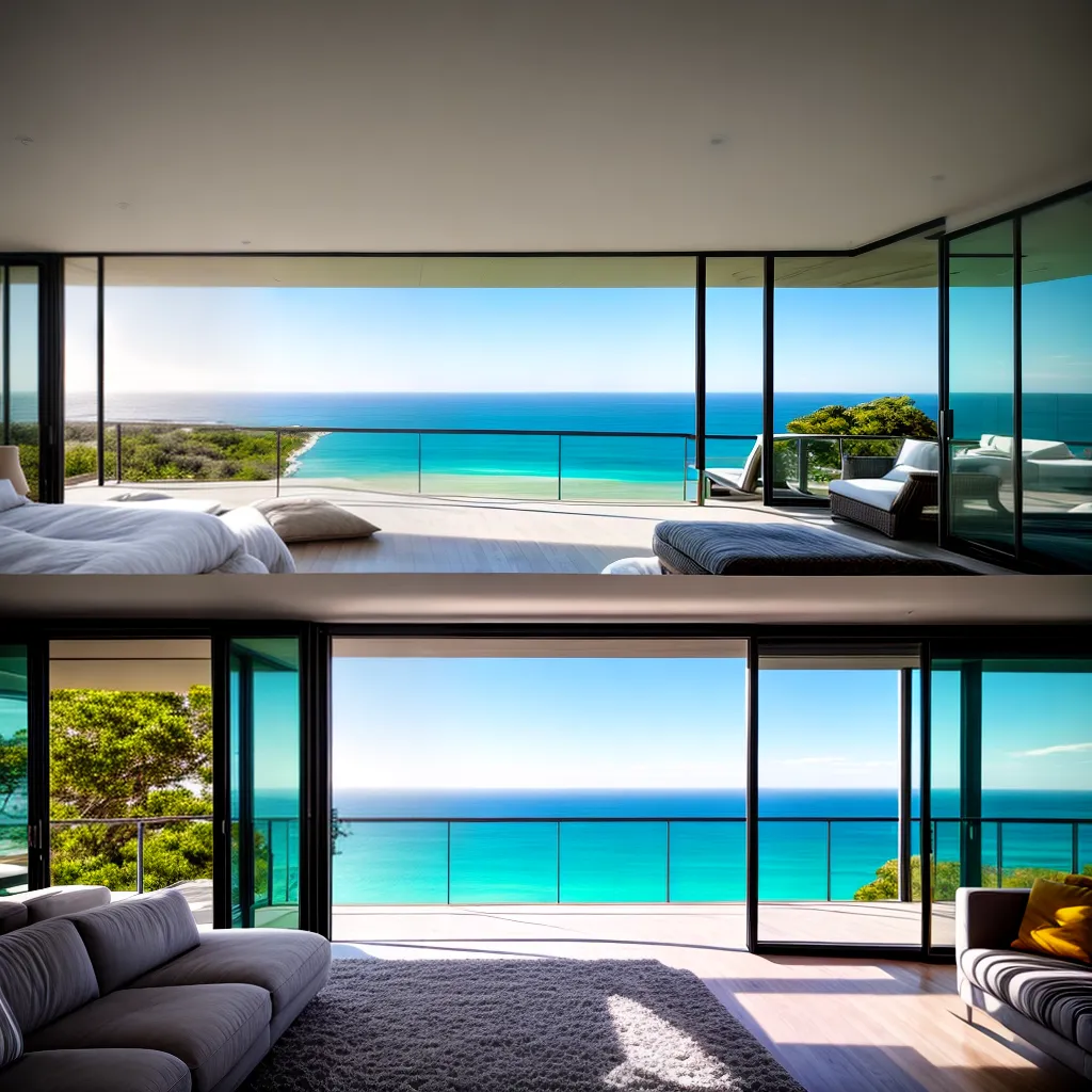 casa vidro mar cliff balcony