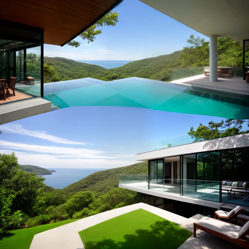 casa vidro cliff verde vista