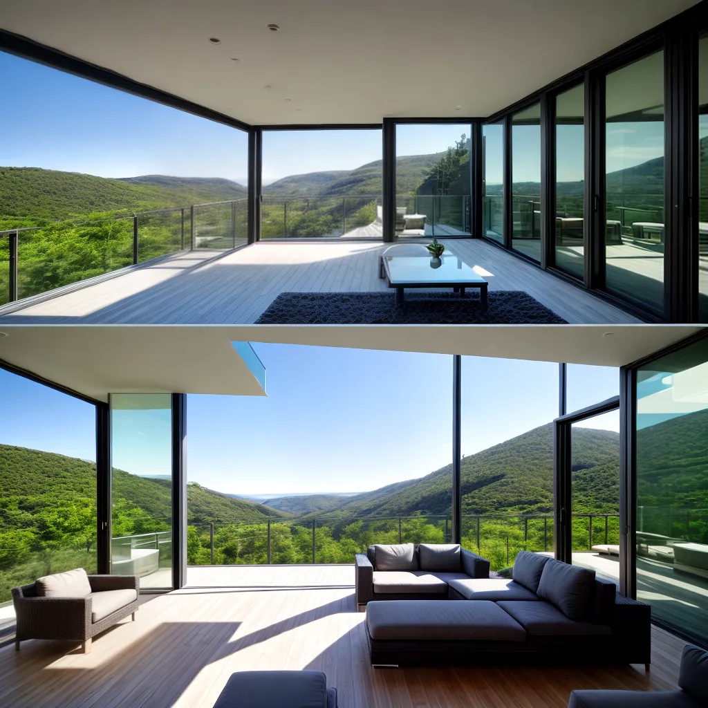 casa vidro hilltop vista natural