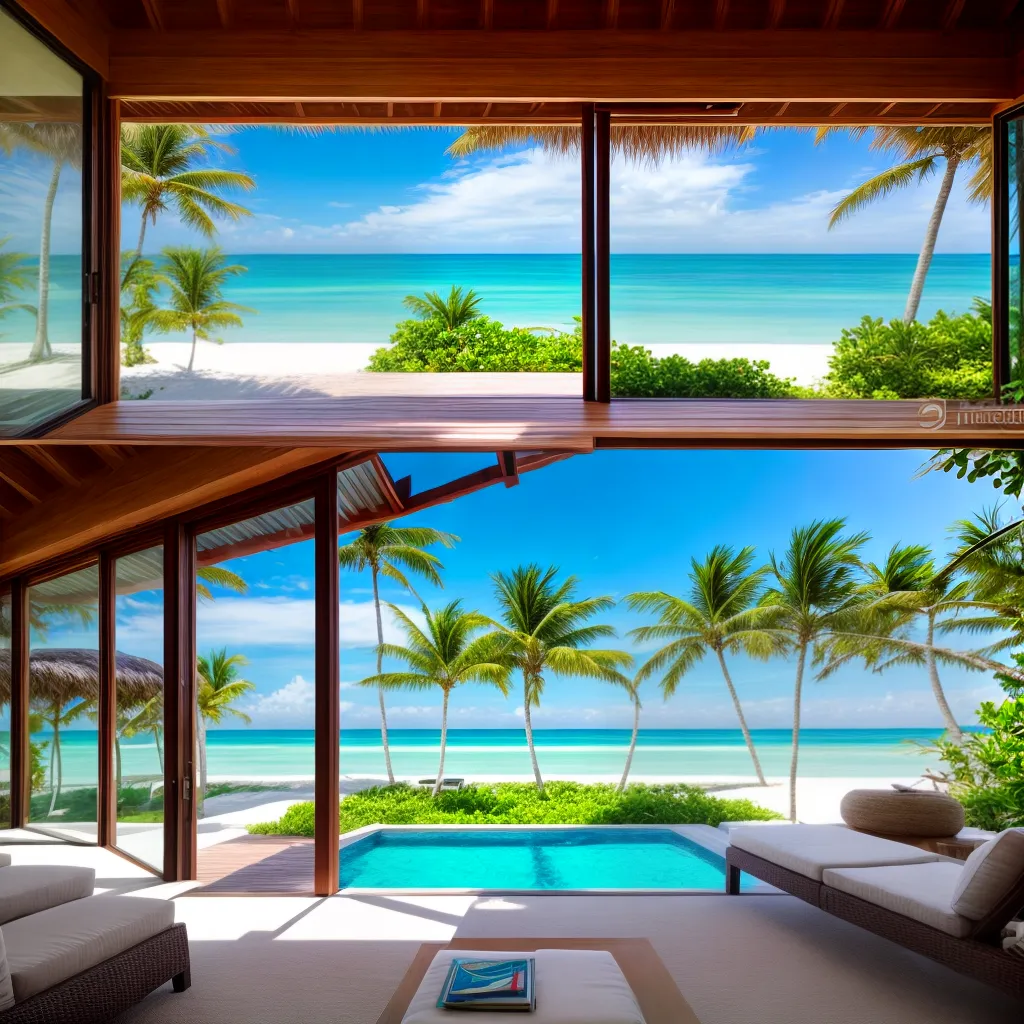 casa praia turquesa janelas palmeiras casa praia turquesa janelas palmeiras