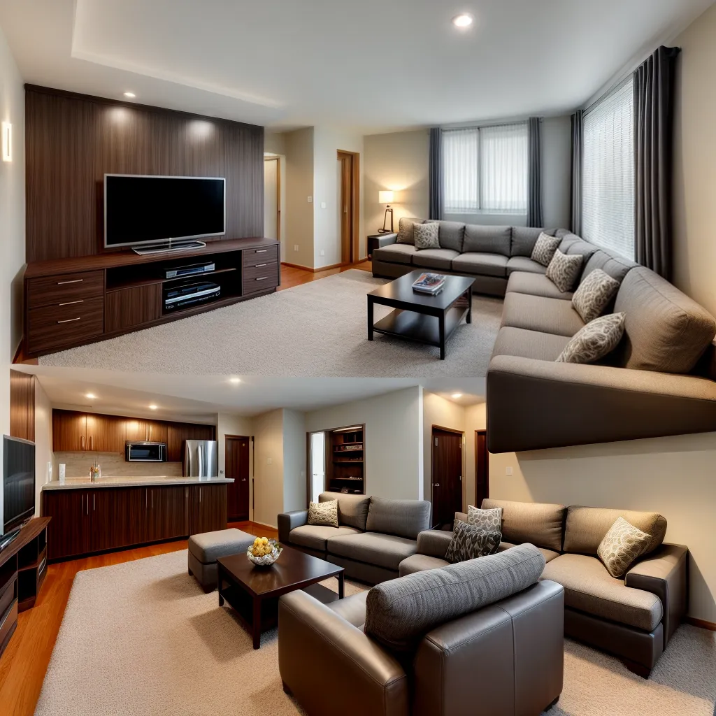 sala estar tv moderna sofa cinema