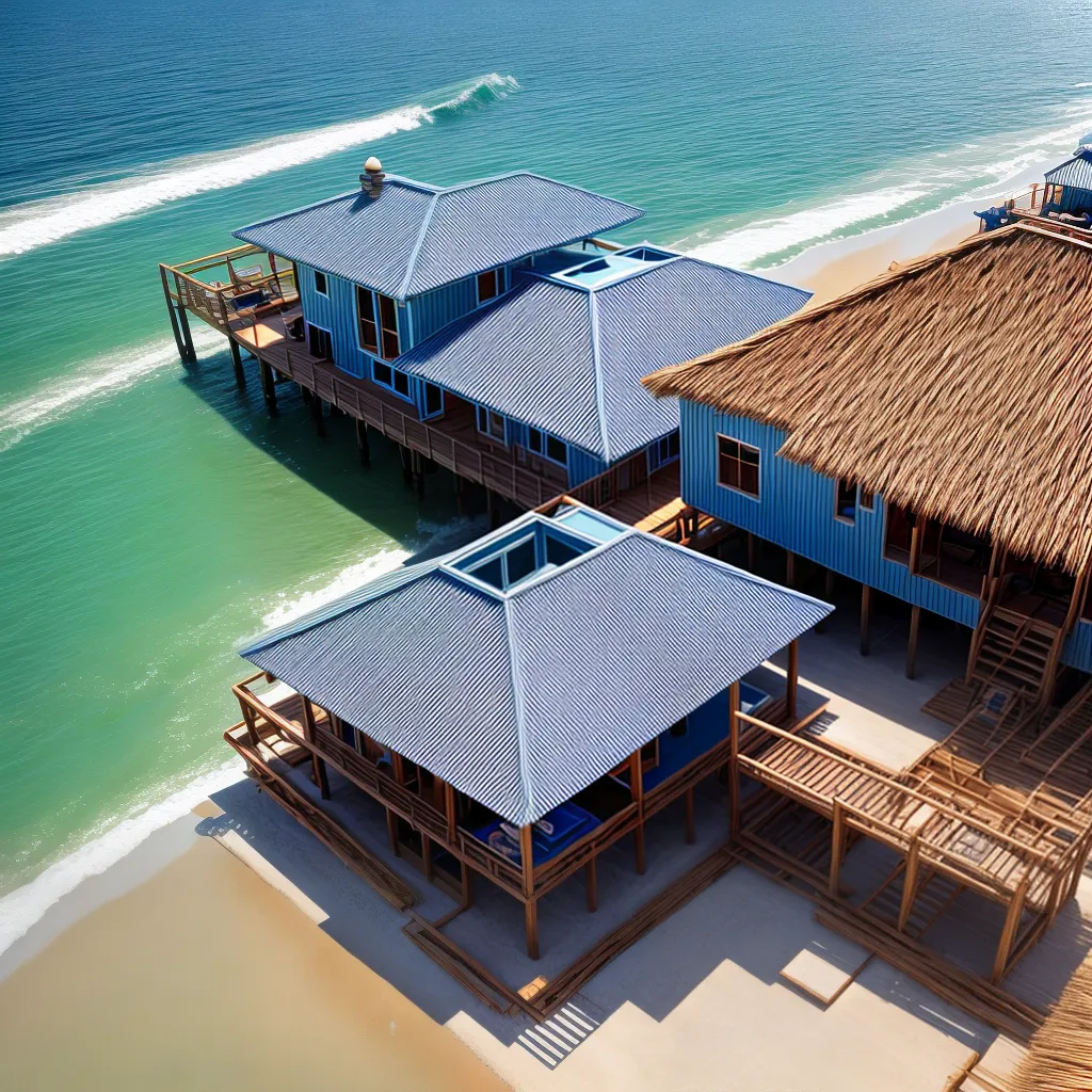casa praia construcao trabalhadores oceano casa praia construcao trabalhadores oceano